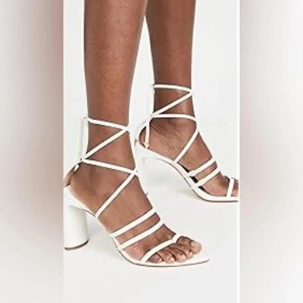 SCHUTZ White Strappy Block Heels - Picture 6 of 6
